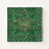 Leven in Lotus - Malachite en goud Notitieboek (Achterkant)