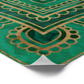 Leven in Lotus - Malachite en goud Poster (Hoek)