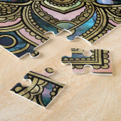 Leven in Lotus - marmer en goud Legpuzzel (Zijkant)