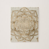 Leven in Lotus - pastelgolden en doek Legpuzzel (Verticaal)