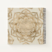 Leven in Lotus - pastelgolden en doek Notitieboek (Achterkant)