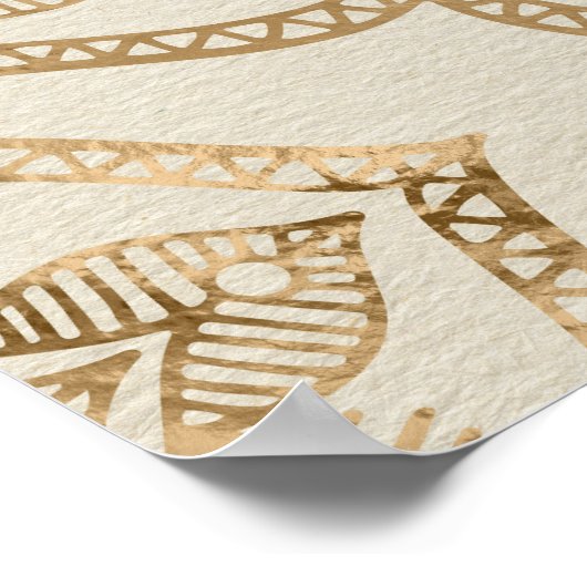 Leven in Lotus - pastelgolden en doek Poster (Hoek)