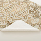 Leven in Lotus - pastelgolden en doek Sherpa Deken (3/4)