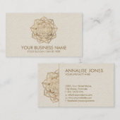 Leven in Lotus - pastelgolden en doek Visitekaartje (Voorkant / Achterkant)