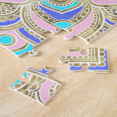 Leven in Lotus Pastels en Gold Legpuzzel (Zijkant)