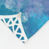 Leven in Lotus - Waterverf blauw Fleece Deken (Hoek)