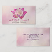 Leven in lotusbloem visitekaartje (Voorkant / Achterkant)