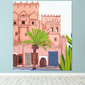 Leven in Marokko, architectuur Canvas Afdruk (Insitu (Houten vloer))