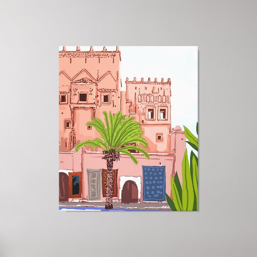 Leven in Marokko, architectuur Canvas Afdruk (Voorkant)