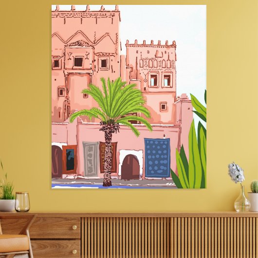 Leven in Marokko, architectuur Canvas Afdruk (Insitu (Woonkamer))