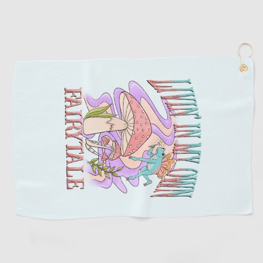 Leven in mijn eigen sprookje golfhanddoek (Horizontaal)