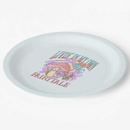 Leven in mijn eigen sprookje papieren bordje (Gekanteld)