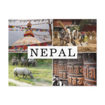 Leven in Nepal: toeristische fotocollage