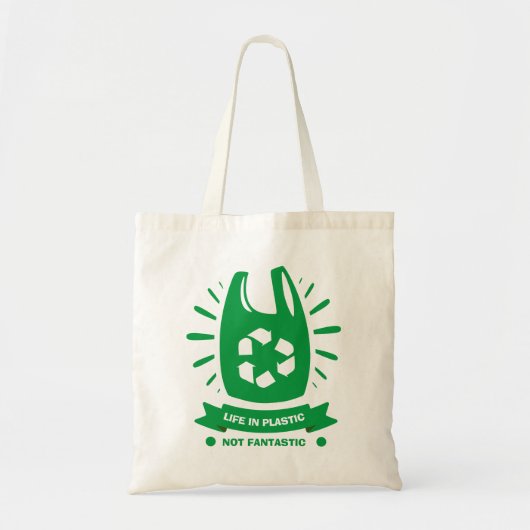 Leven in plastic NIET fantastisch! Geen plastic za Tote Bag (Voorkant)