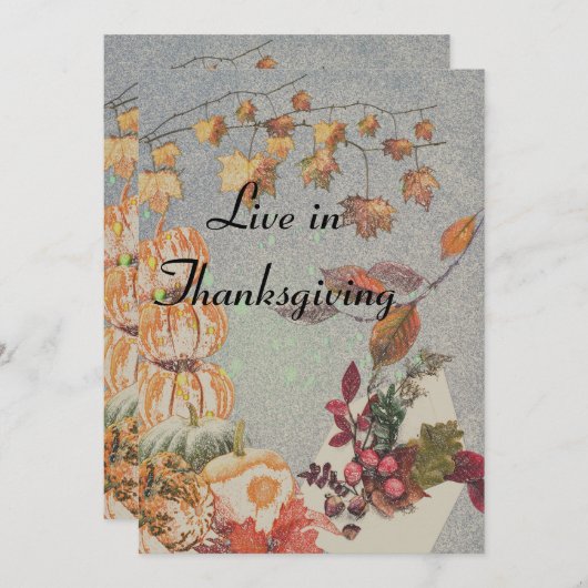 Leven in Thanksgiving Feestdagenkaart (Voorkant / Achterkant)