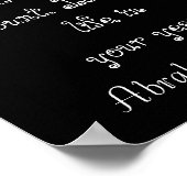 Leven in uw jaren - Lincoln quote - kunstdruk Poster (Hoek)