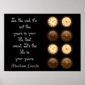 Leven in uw jaren - Lincoln quote - kunstdruk Poster (Voorkant)