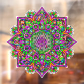 Leven - Indiaas Mandala 1 Raamsticker (Vel 2)