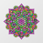 Leven - Indiaas Mandala 1 Raamsticker (Vel)