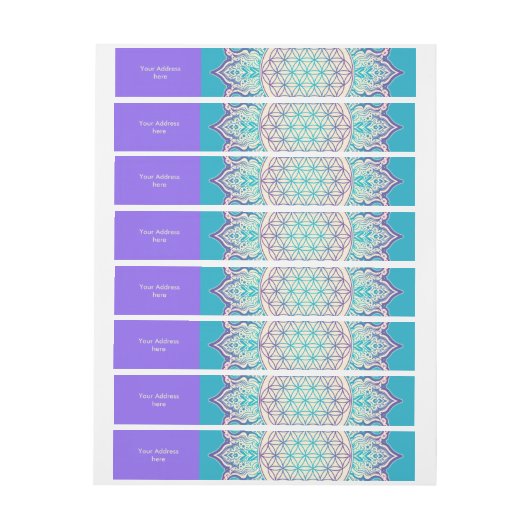 Leven - Indiaas Mandala 2 Adreslabel Wikkel (Vel)