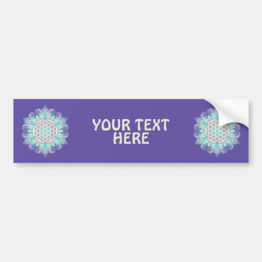 Leven - Indiaas Mandala 2 Bumpersticker (Voorkant)