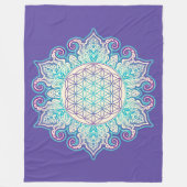 Leven - Indiaas Mandala 2 Fleece Deken (Voorkant)