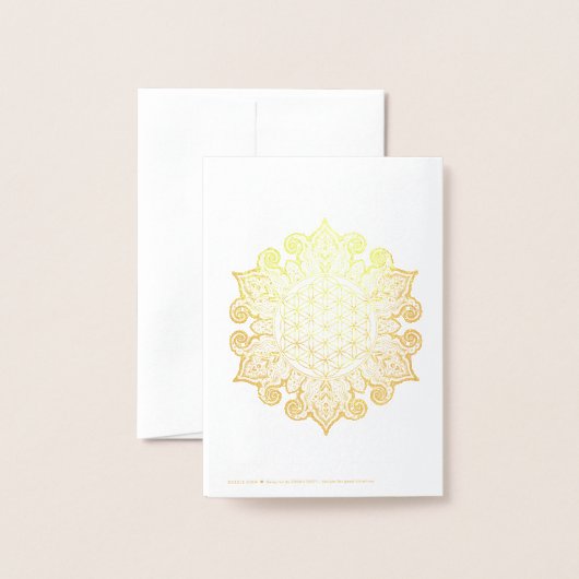 Leven - Indiaas Mandala 2 Folie Kaarten (Met envelop)