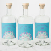 Leven - Indiaas Mandala 2 Likeurfles Etiket (Flessen)