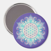 Leven - Indiaas Mandala 2 Magneet (Voorkant / Achterkant)