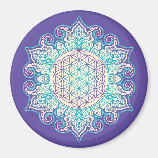 Leven - Indiaas Mandala 2 Magneet (Voorkant)
