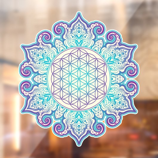 Leven - Indiaas Mandala 2 Raamsticker (Vel 2)