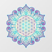 Leven - Indiaas Mandala 2 Raamsticker (Vel)