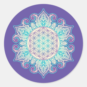 Leven - Indiaas Mandala 2 Ronde Sticker