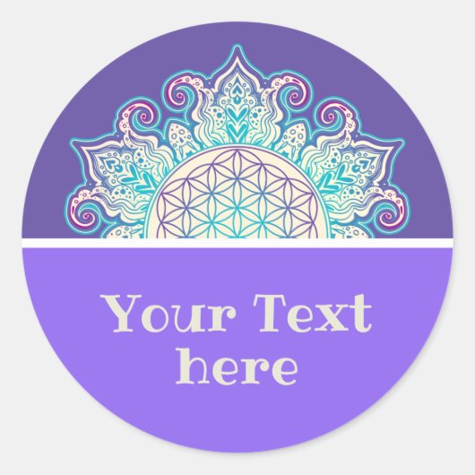 Leven - Indiaas Mandala 2 Ronde Sticker (Voorkant)