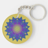 Leven - Indiaas Mandala 2 Sleutelhanger (Achterkant)