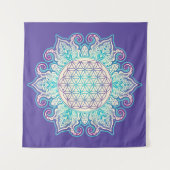 Leven - Indiaas Mandala 2 Wandkleed (Voorkant (horizontaal))