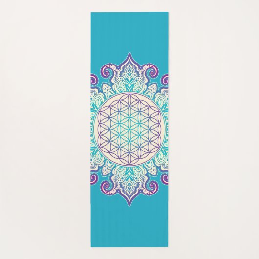 Leven - Indiaas Mandala 2 Yogamat (Achterkant)