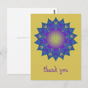 Leven - Indiaas Mandala 3 Briefkaart