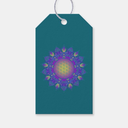 Leven - Indiaas Mandala 3 Cadeaulabel (Voorkant)