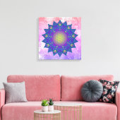 Leven - Indiaas Mandala 3 Canvas Afdruk (Insitu (Woonkamer))