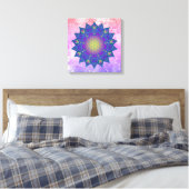 Leven - Indiaas Mandala 3 Canvas Afdruk (Insitu (Slaapkamer))
