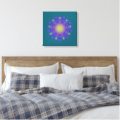 Leven - Indiaas Mandala 3 Canvas Afdruk (Insitu (Slaapkamer))