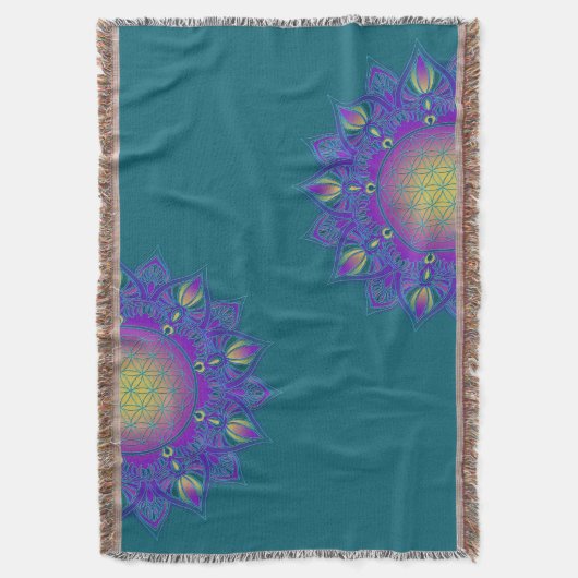 Leven - Indiaas Mandala 3 Deken (Voorkant Verticaal)