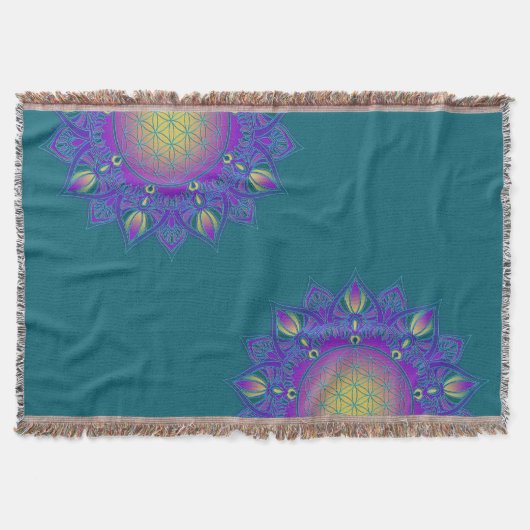 Leven - Indiaas Mandala 3 Deken (Voorkant)