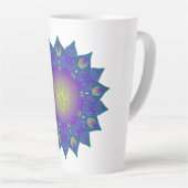 Leven - Indiaas Mandala 3 Latte Mok (Rechterhoek)