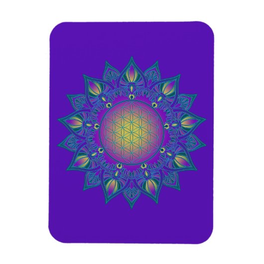 Leven - Indiaas Mandala 3 Magneet (Verticaal)
