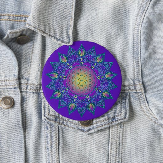Leven - Indiaas Mandala 3 Ronde Button 4,0 Cm (In situ)