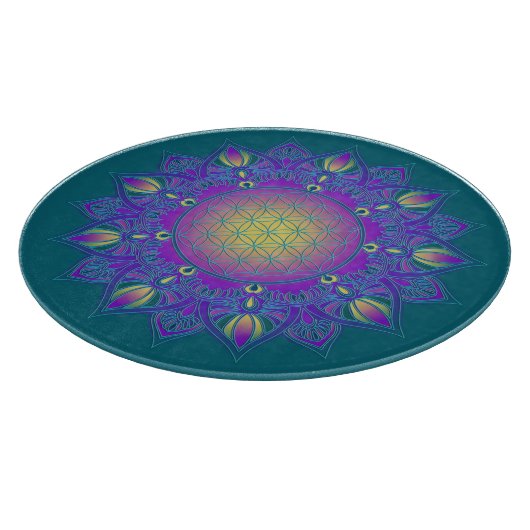Leven - Indiaas Mandala 3 Snijplank (Hoek)