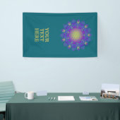 Leven - Indiaas Mandala 3 Spandoek (Beurs)