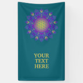 Leven - Indiaas Mandala 3 Spandoek (Verticaal)